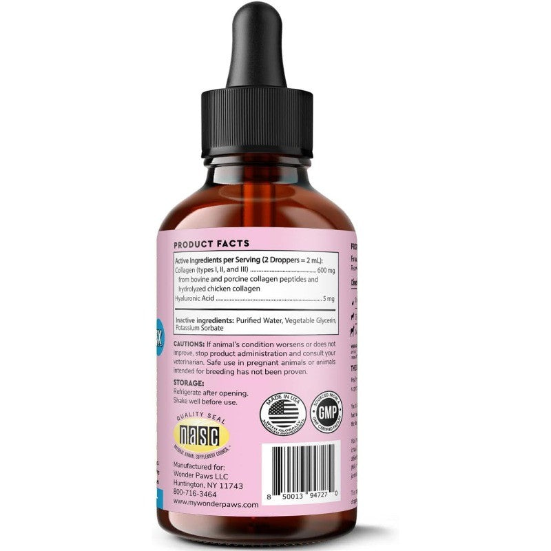 Liquid Collagen for Dogs with Hyaluronic Acid for Skin, Coat & Joint Health