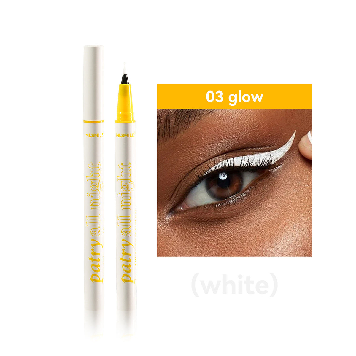 Waterproof Eyeliner Pen Black White Silver Quick-Dry Face Makeup for Women