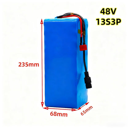 48V 60Ah 13S3P Li-ion Battery with BMS for Electric Bicycle E-Scoote