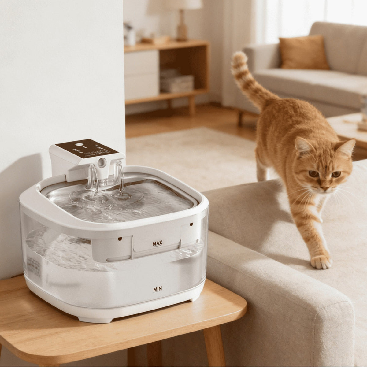 PetFlow Rechargeable Cat Dog Water Dispenser, Cordless Auto Flow
