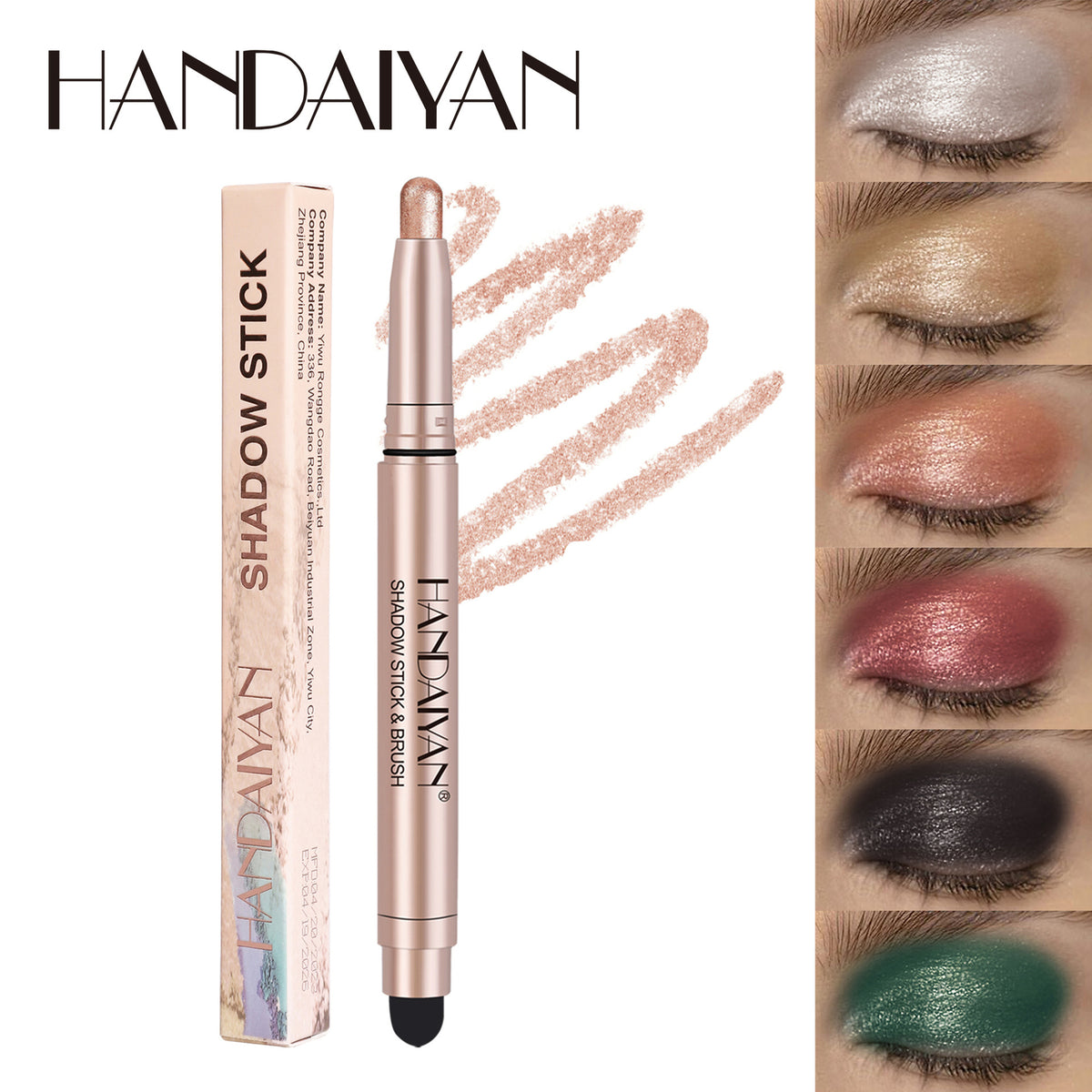 Shimmer Pearl/glitter finish Eye Shadow Liner 1-step application Waterproof