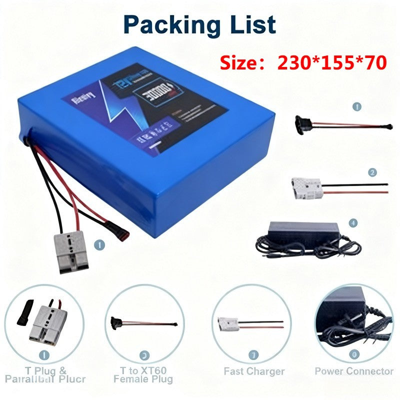 72V 30Ah 20S4P Li-ion Battery Pack with Enclosure for E-Bike