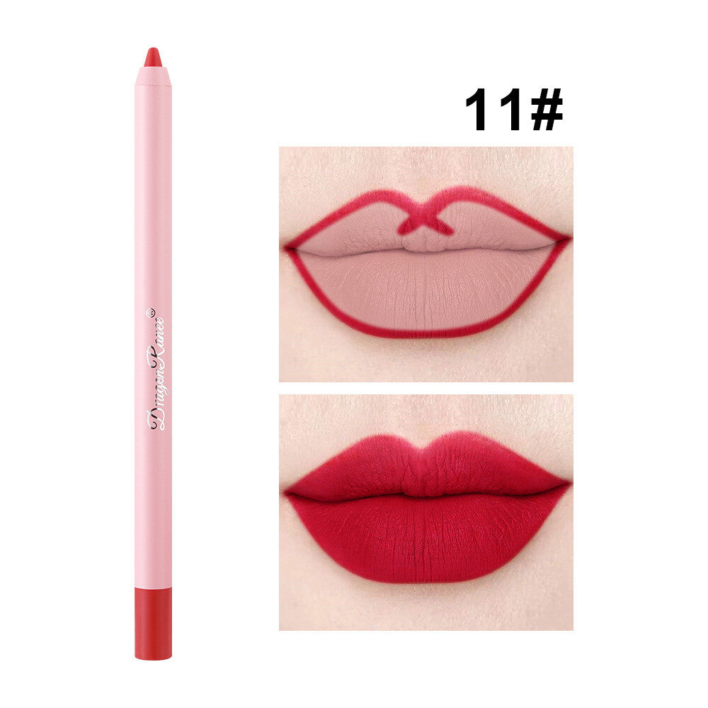 Waterproof Lip Liner & Plump Lipstick Matte Rosewood Duo Long Lasting Lip Pencil