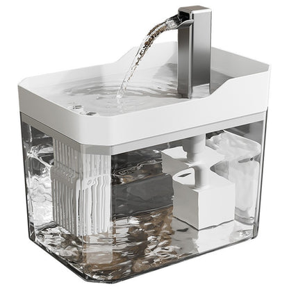 PetFlow Quiet Large Capacity Plastic Cat Dog Water Fountain Auto Cycle