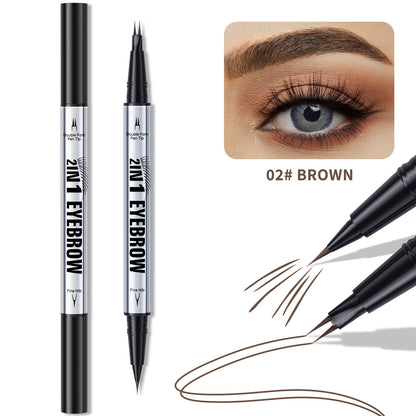 3D Dual-Ended Eyebrow Liner & Eyeliner Waterproof No Fading Long Lasting