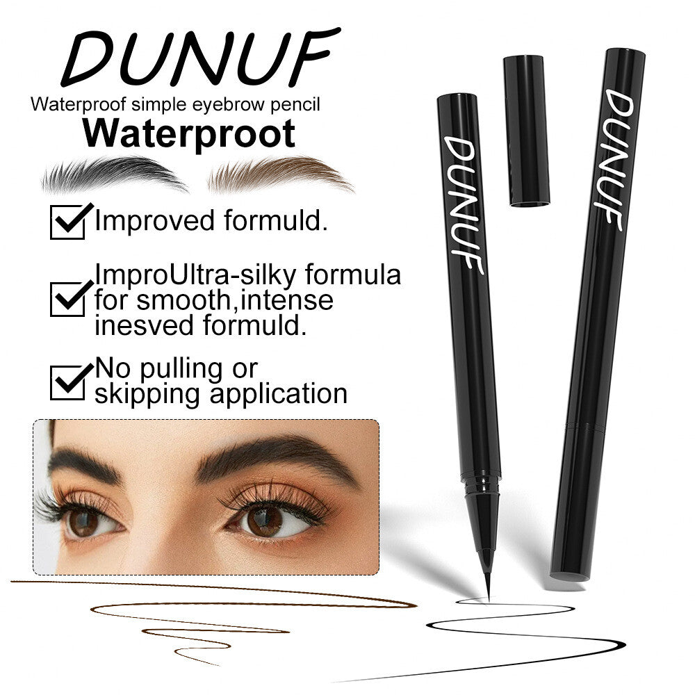 2-Color Liquid Eyeliner Waterproof Quick-Dry Smudge-Proof Eyes Makeup for Women