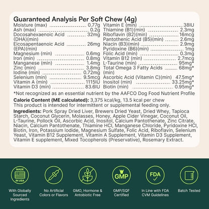 Multivitamin Soft Chews for Joint, Skin & Immune Health with Omega 3