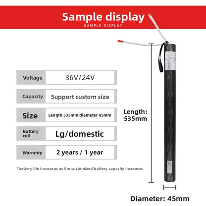 36V 42V Carbon Fiber Li-ion Battery for Electric Scooter 24V Universal