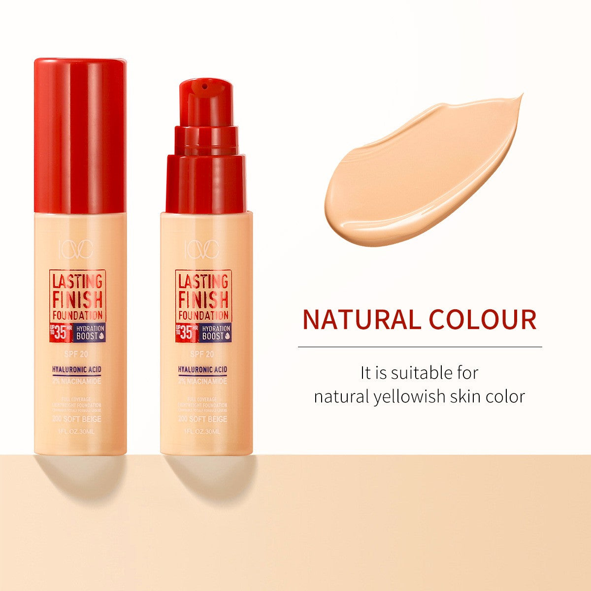 24H Wear BB Cream Foundation - Matte Finish, Oil Control, Tinted Moisturizer