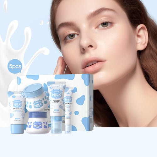 Skin Care Sets 5pcs Gift Box Milk CleanserEye care Moisturizer sunscreen