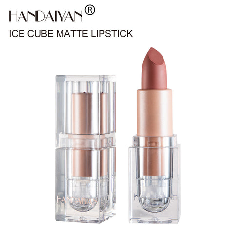 12color Matte Lipstick Crystal Square Nude Red Lip Gloss Makeup for Women Velvet
