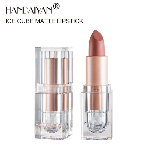 12color Matte Lipstick Crystal Square Nude Red Lip Gloss Makeup for Women Velvet