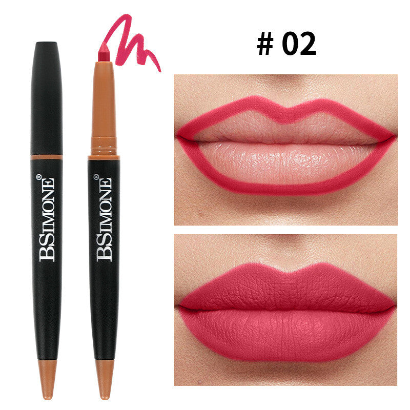 Matte Lip Liner & Lipstick 2-in-1 💋 Waterproof & Smudge Proof 🌸 Velvet Finish