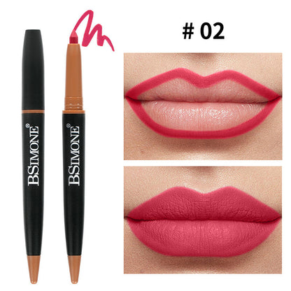 Matte Lip Liner & Lipstick 2-in-1 💋 Waterproof & Smudge Proof 🌸 Velvet Finish