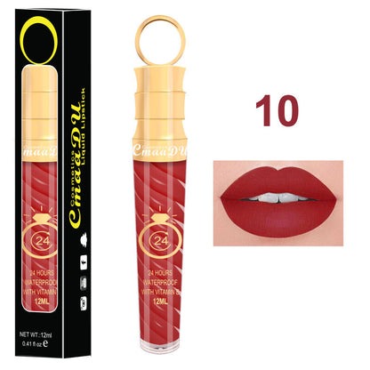 20 Colors 12ML Chili Lip Gloss - Matte/Shimmer, Waterproof, Twist Design