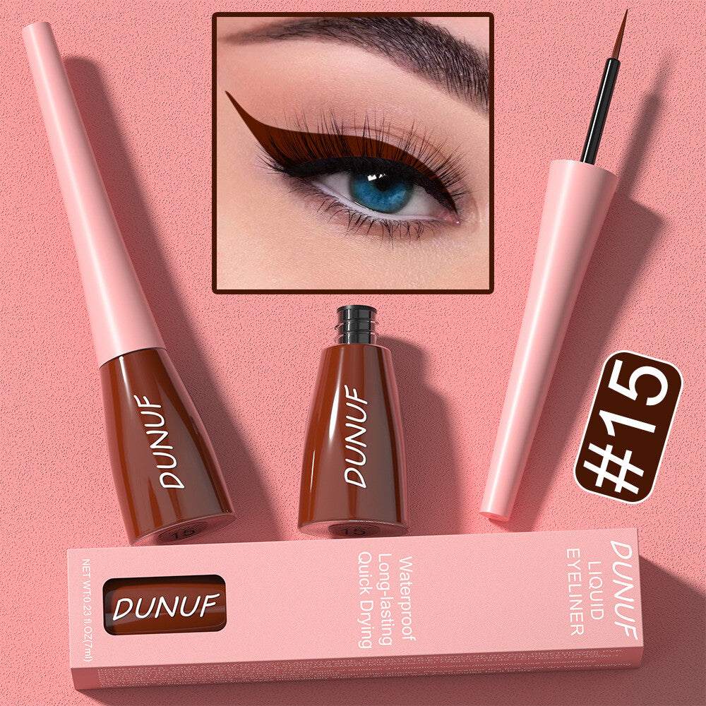 8Color Waterproof Liquid Eyeliner Vibrant Longwear Smudge-Proof Makeup for Women