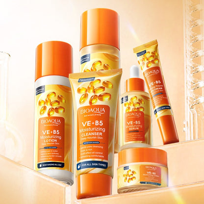 Vitamin E B5 Skincare Set Anti-Wrinkle Hydrating Cleamser Toner Cream Lotion