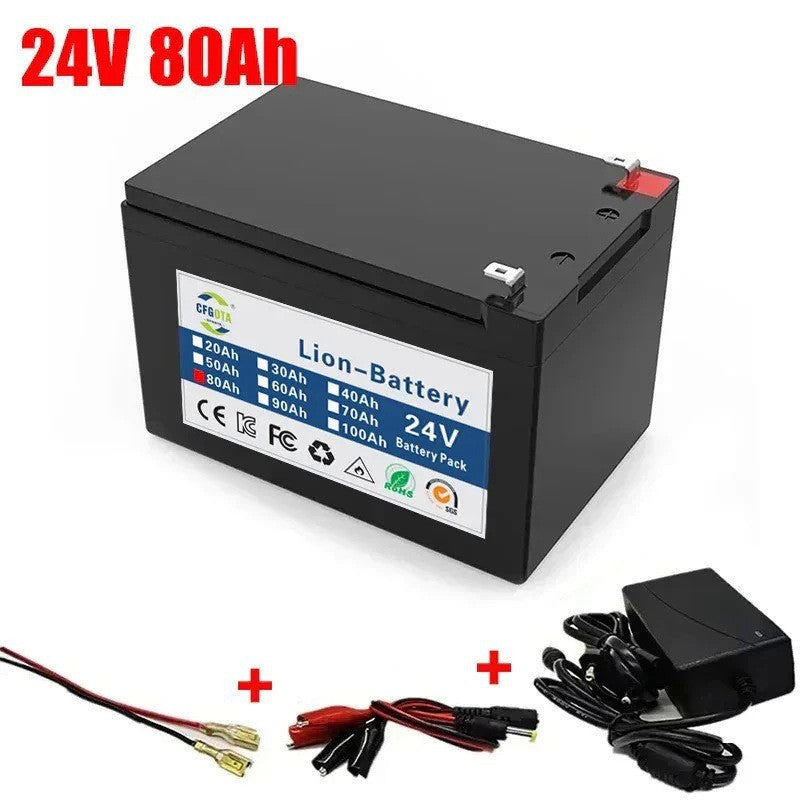 6S3P 24V 80Ah Li-ion Battery Pack for Sprayer Trolley Kids Electric Car with BMS