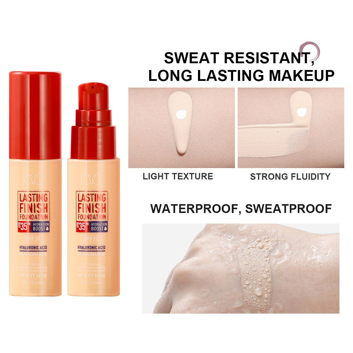 24H Wear BB Cream Foundation - Matte Finish, Oil Control, Tinted Moisturizer