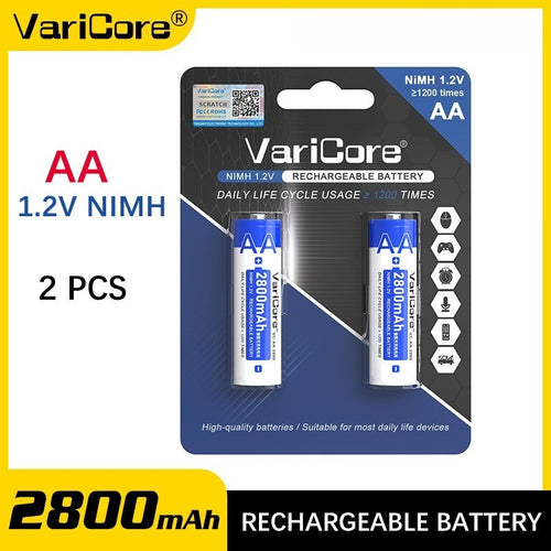 VariCore 1.2V Ni-MH AA 2800mAh High Capacity Rechargeable Battery