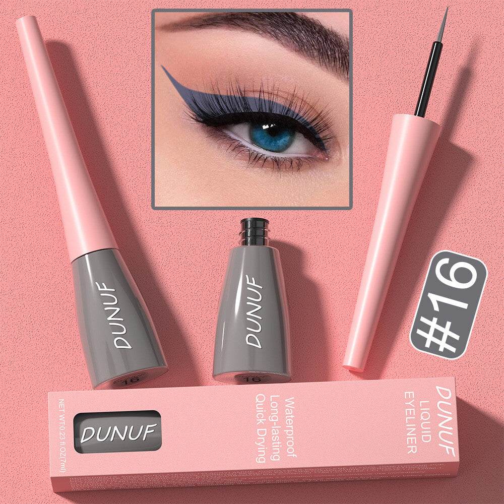 8Color Waterproof Liquid Eyeliner Vibrant Longwear Smudge-Proof Makeup for Women