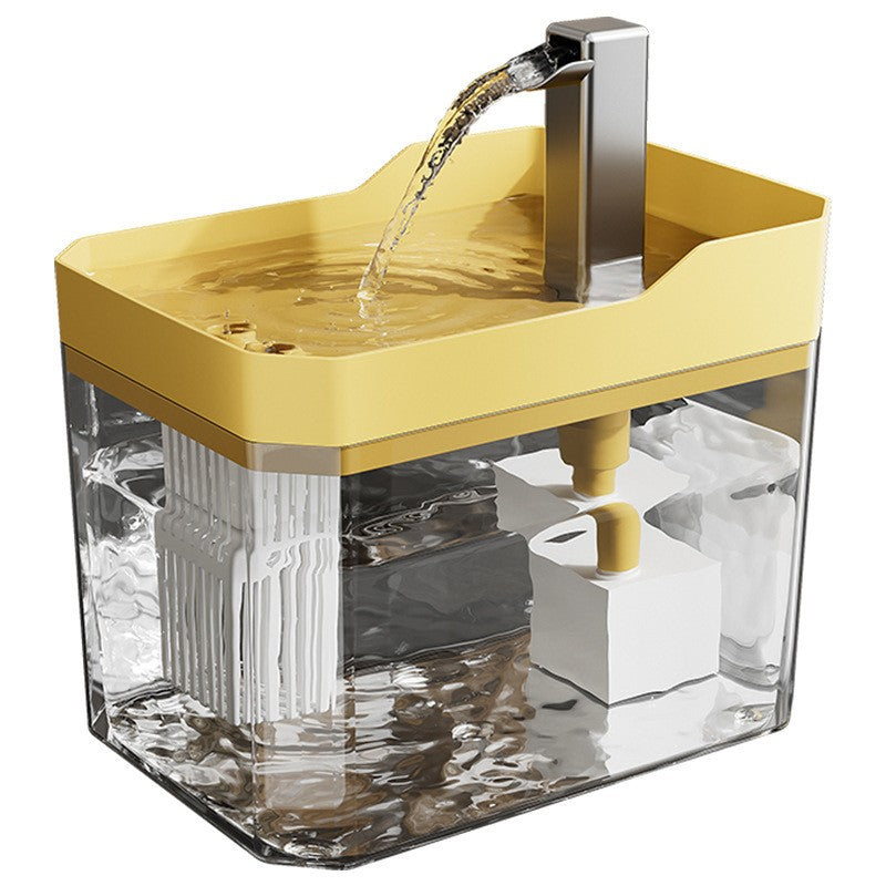 PetFlow Quiet Large Capacity Plastic Cat Dog Water Fountain Auto Cycle