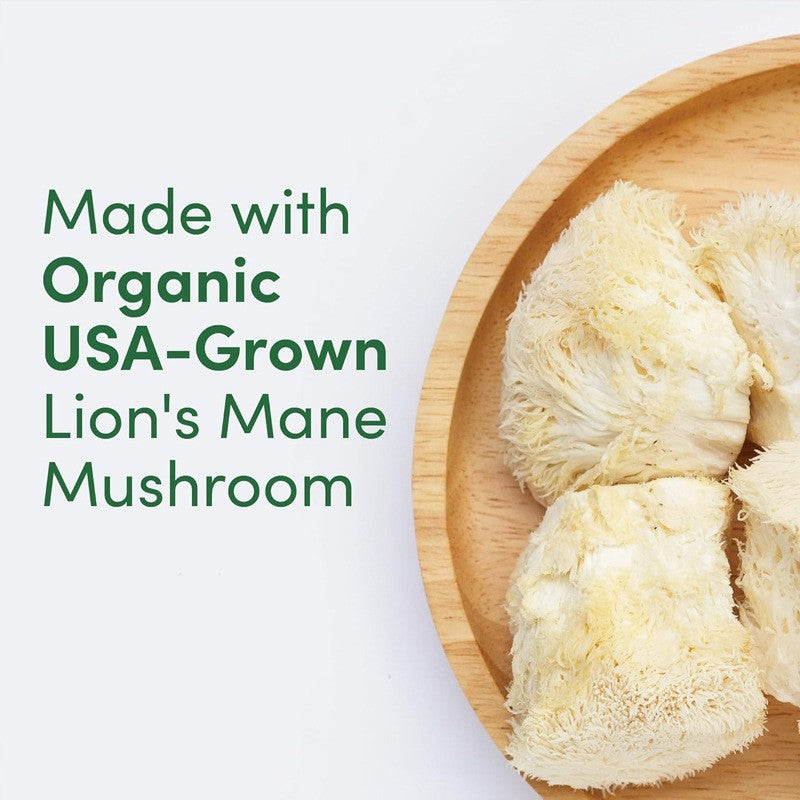 Lions Mane Mushroom Capsules 10 1 Extract for Brain Memory Support 60 Vegan Caps