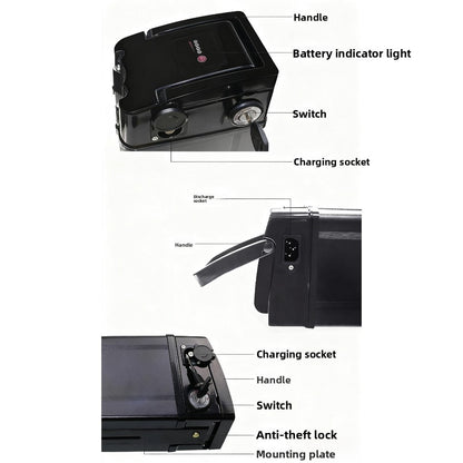 48V 52V Li-ion Power Battery for Mountain Folding Electric Bicycle E-Bike