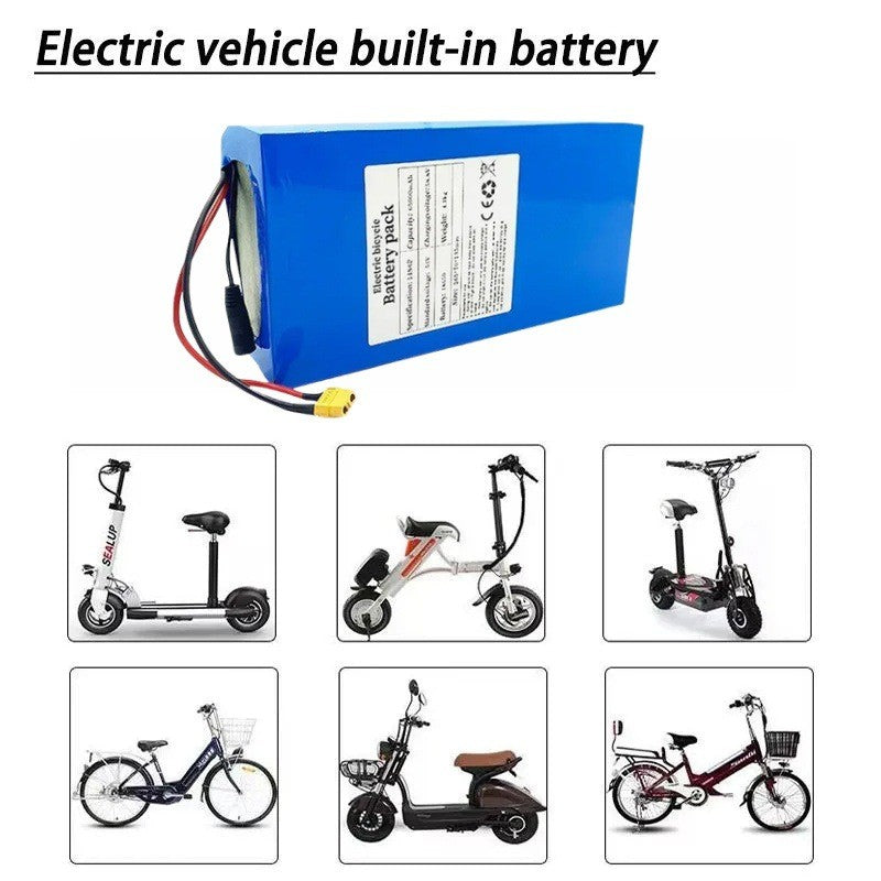 52V 65Ah Li-ion Battery Pack 14S6P High Capacity w/BMS, for E-Bike E-Scooter