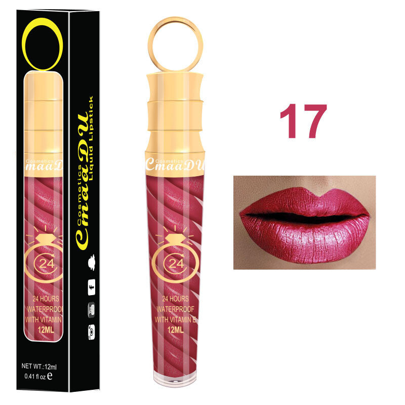 20 Colors 12ML Chili Lip Gloss - Matte/Shimmer, Waterproof, Twist Design