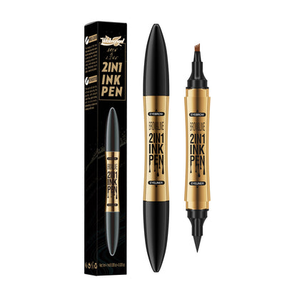 2in1 4 Forked Brow Pen & Eyebrow Liner - Waterproof, Sweatproof Makeup for Women