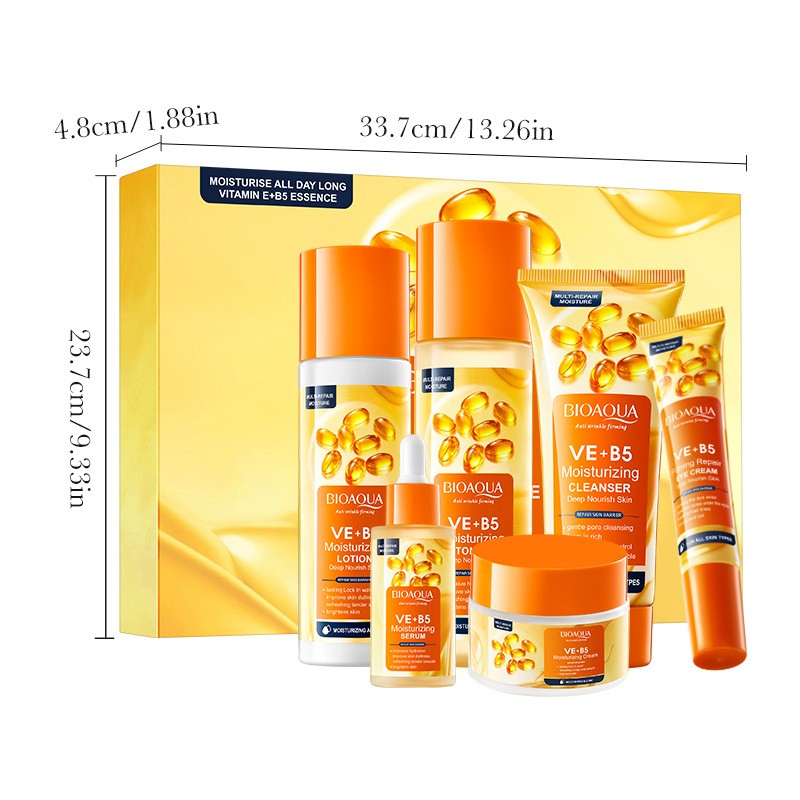 Vitamin E B5 Skincare Set Anti-Wrinkle Hydrating Cleamser Toner Cream Lotion