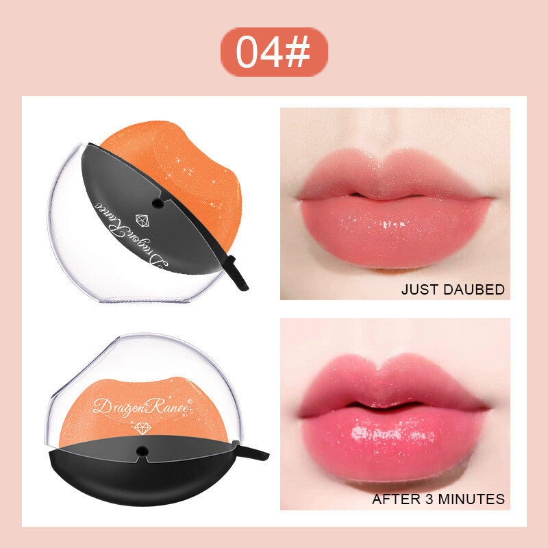 Lip-Shaped Color-Changing Lipstick - Pearl Shimmer & Long Lasting Easy to Color