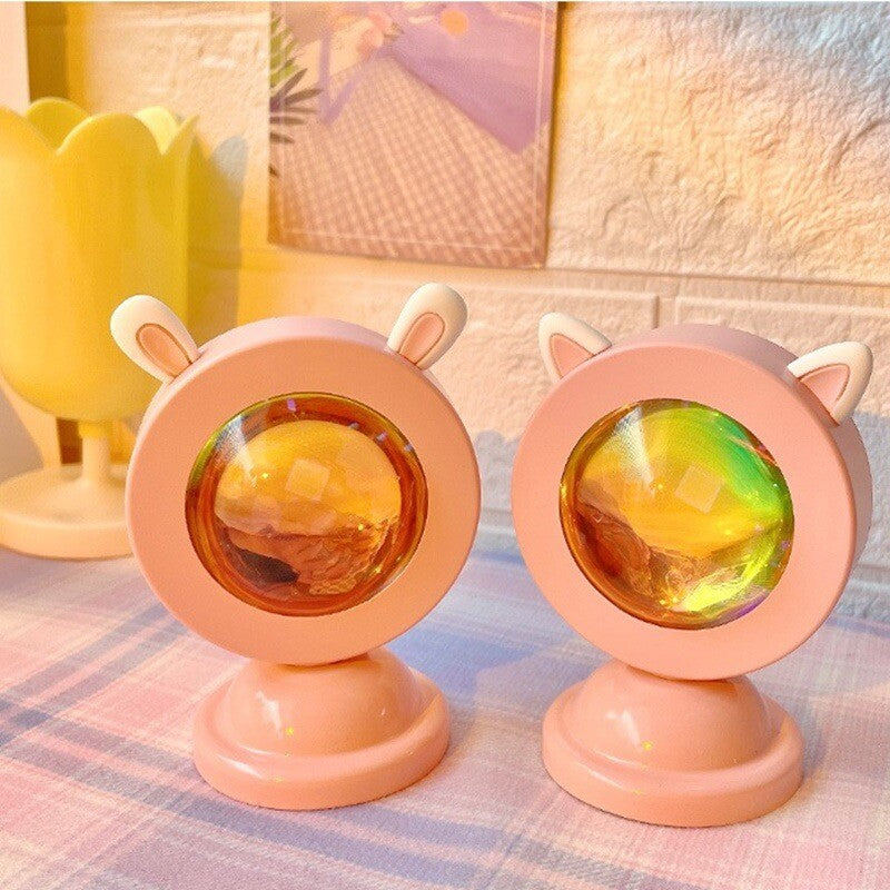 Live Projection Lamp Sunset Rainbow RGB Sunset Atmosphere Mini Floor Lamp