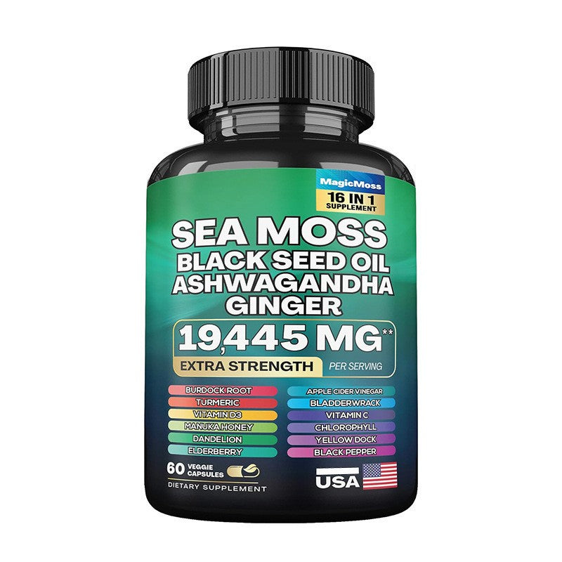 Nori Seaweed Capsules Iodine Rich Supplement for Thyroid Mineral Support