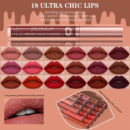 💄 18 Colors Matte Liquid Lipstick Waterproof Long Lasting Lip Gloss Oil