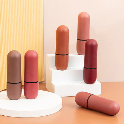 12-Color Bullet Lipstick ✨ Velvet Matte Finish 💋 Transfer-Resistant & Creamy
