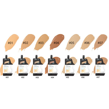 MOIKA 7 Color Perfect UV Sunscreen Skincare Milk Foundation 50+ PA++++ 10ml