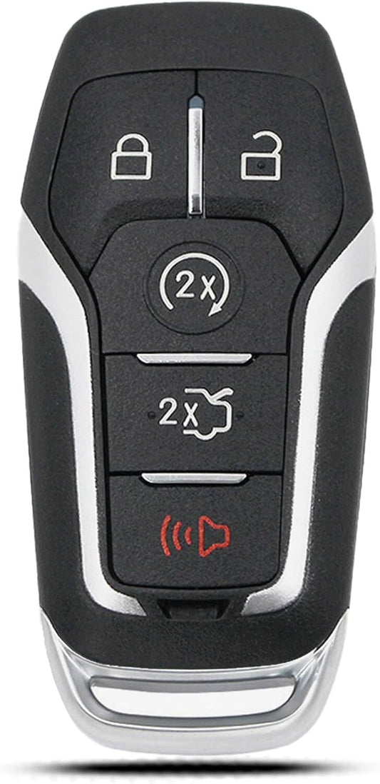 Key Fob Shell Case For Ford/Lincoln Replacement Fits 5 Button Pad Cover