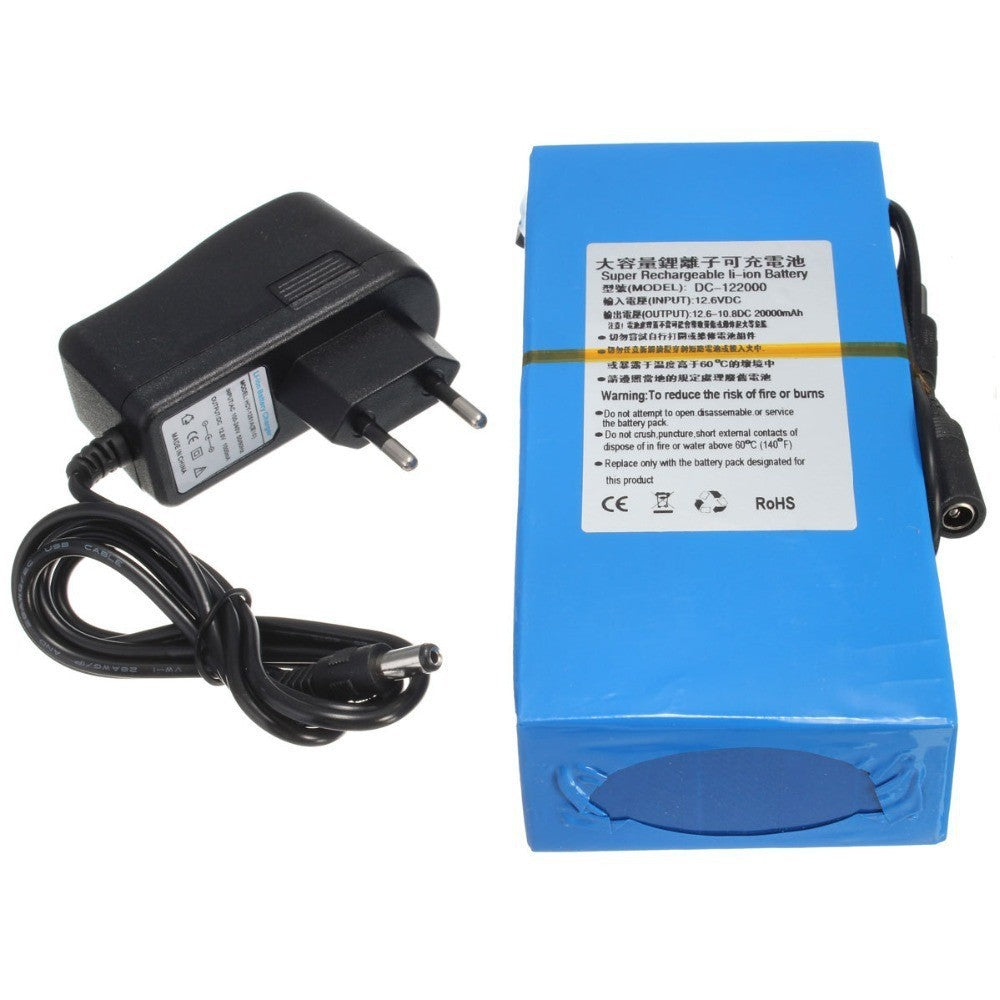 12V 20Ah Li-ion Battery Pack Rechargeable for LED Solar Light, Monitoring System