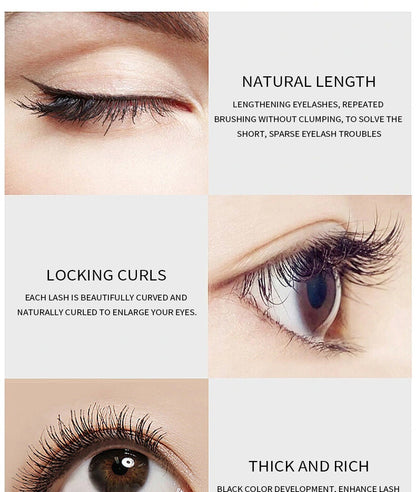 2-in-1 Double-Ended Mascara - Volumizing Base + Color Top Coat, Smudge-Proof