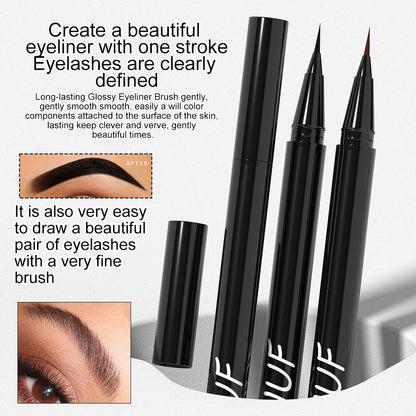 2-Color Liquid Eyeliner Waterproof Quick-Dry Smudge-Proof Eyes Makeup for Women