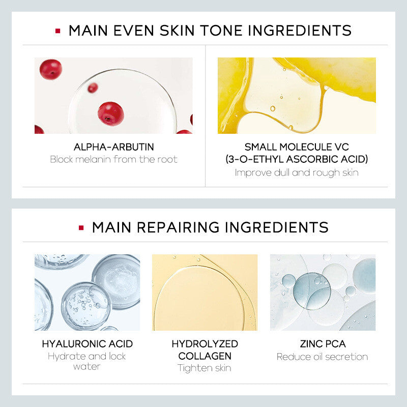 Skin Care Sets 4pcs Gift Box Niacinamide Toner Serum Cream facial cleanser