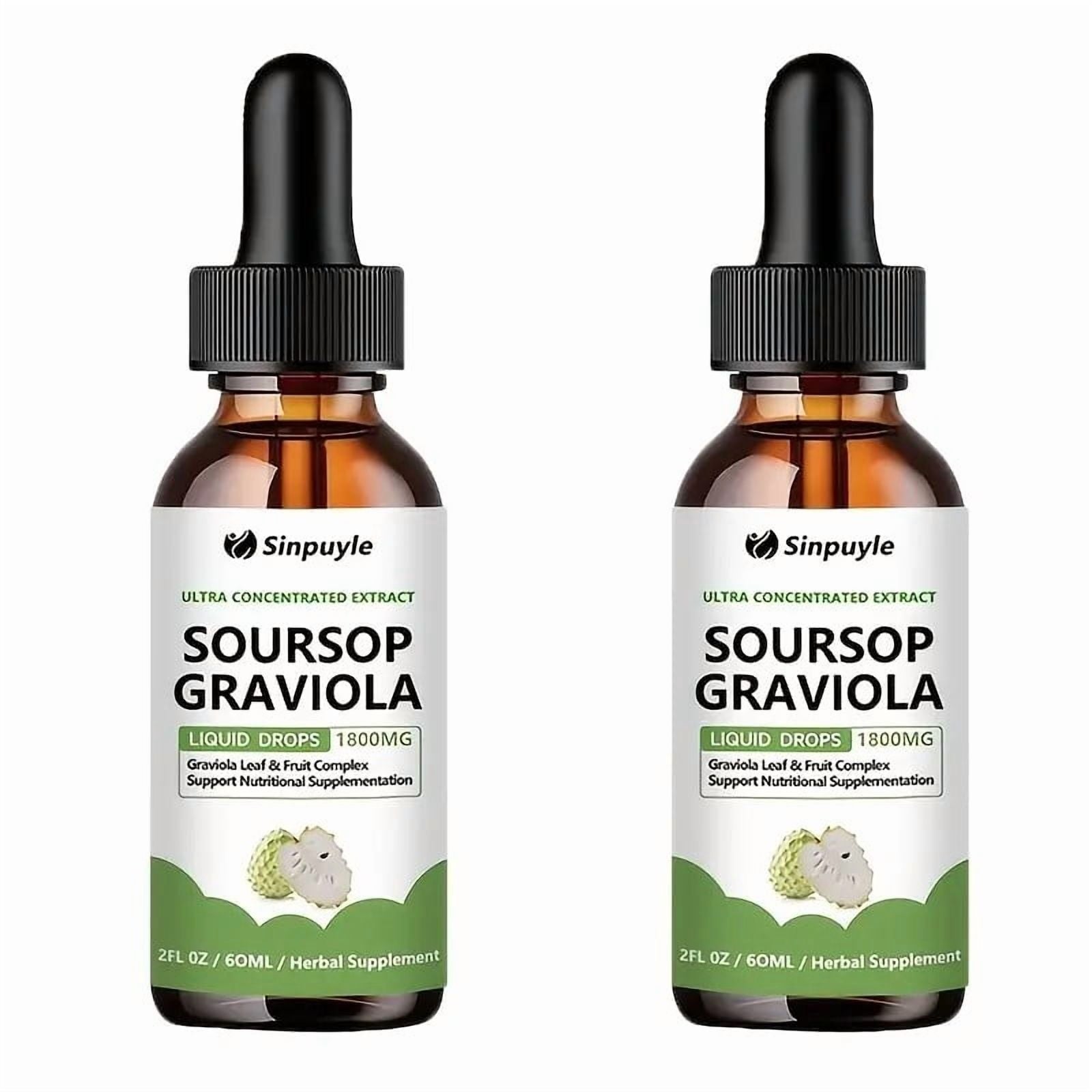 Sinpuyle Soursop Graviola Ultra Concentrated Liquid Drops (1800MG)–2FL OZ (60ML)
