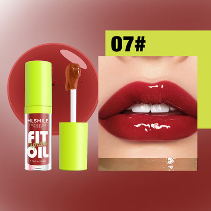 8 Color Lip Gloss Lip Oil Lip Glaze Moisturizing Mirror Long-lasting Pearl Beep
