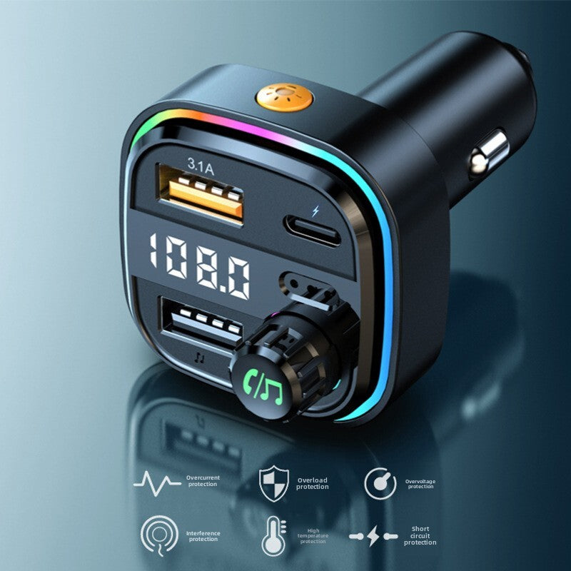 新款蓝牙mp3车载充电器播放器 多功能有线车载fm发射器usb车充