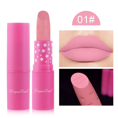 Velvet Matte Star Lipstick - Waterproof & Non-Stick Long Lasting Red Nude