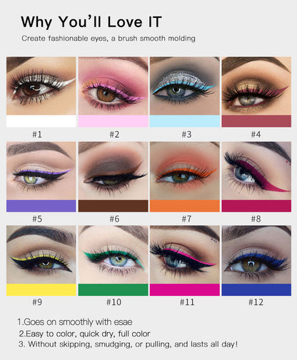 42-Color Matte Eyeliner Longwear, Waterproof, No Smudging Waterproof Makeup