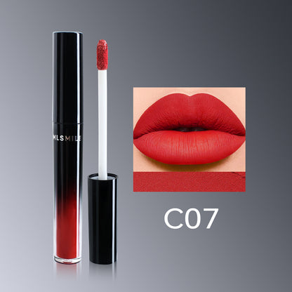 Lip Gloss Semi-Matte Long-lasting Velvet moisturizing lipgloss plump Cosmetics