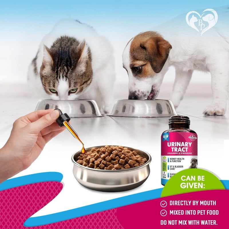 Urinary Tract Support for Cats & Dogs with Cranberry & D-Mannose Drops